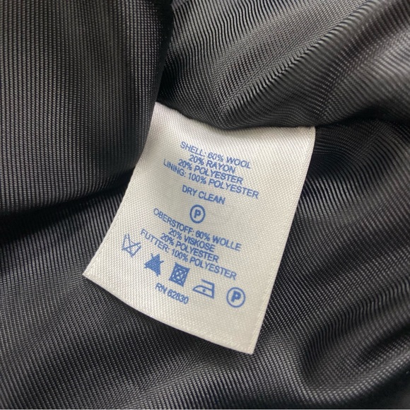 Lands end mens black wool full zip jacket. Size Large - Picture 12 of 12